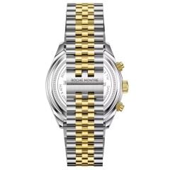 ROCHE MONTRE RMG6000-06 SWISS MADE SAFİR CAM YEŞİL KADRAN ALTIN KAPLAMA ERKEK KOL SAATİ