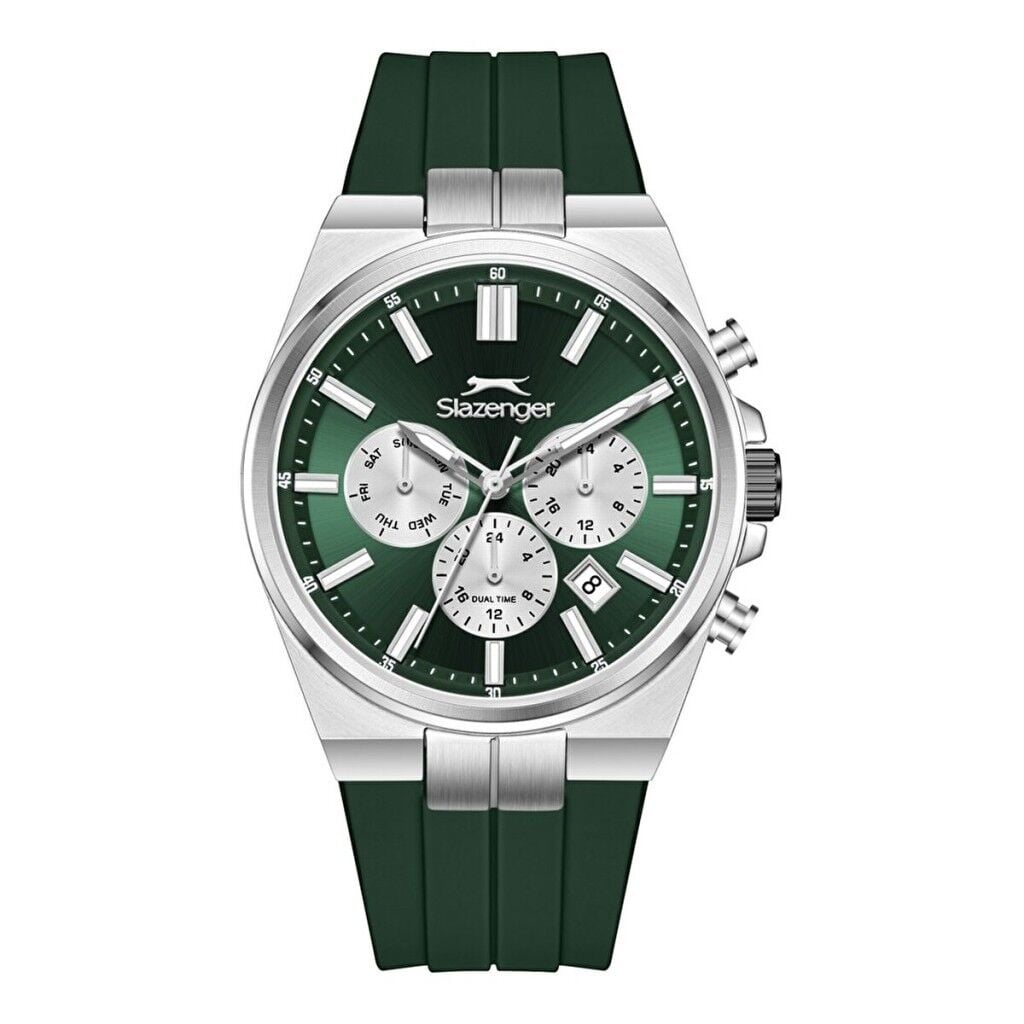 SLAZENGER SL.09.2651.2.375 YEŞİL SİLİKON KORDON ERKEK KOL SAATİ
