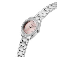 GUESS GUGW0841L4 PEMBE KADRAN TAŞLI ÇELİK KADIN KOL SAATİ