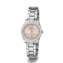 GUESS GUGW0841L4 PEMBE KADRAN TAŞLI ÇELİK KADIN KOL SAATİ