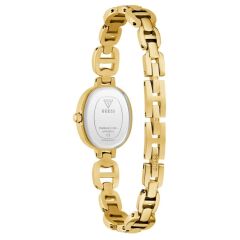 GUESS GUGW0982L2 ALTIN KAPLAMA SİYAH KADRAN OVAL KADIN KOL SAATİ