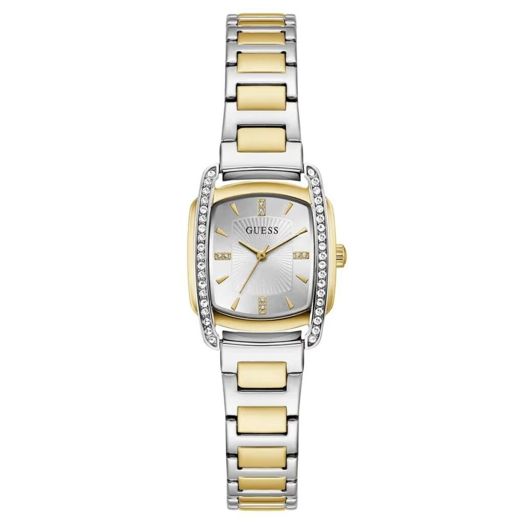 GUESS GUGW1096L3 ALTIN KAPLAMA KARE TAŞLI KADIN KOL SAATİ