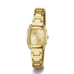 GUESS GUGW1096L2 ALTIN KAPLAMA KARE TAŞLI KADIN KOL SAATİ