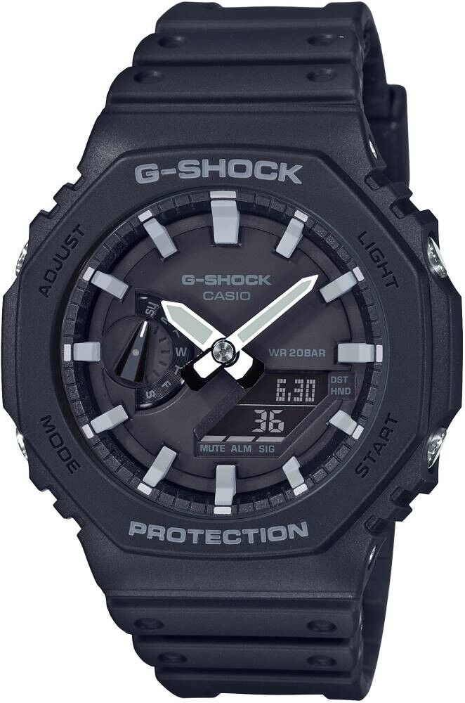 CASIO G-SHOCK GA-2100-1ADR SİYAH SİLİKON KORDON ANALOG/DİJİTAL ERKEK KOL SAATİ