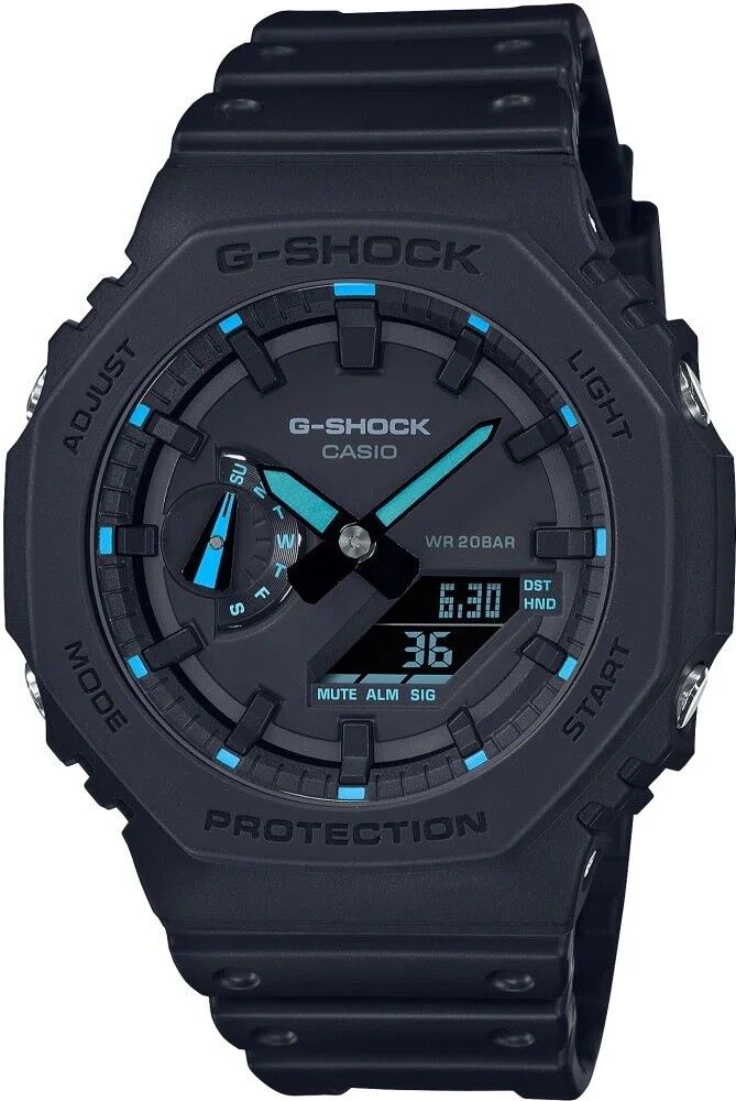 CASIO G-SHOCK GA-2100-1A2DR SİYAH SİLİKON KORDON ANALOG/DİJİTAL ERKEK KOL SAATİ