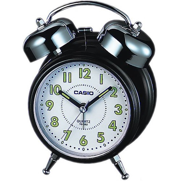 CASIO TQ-362-1BDF ALARMLI IŞIKLI SİYAH ÇALAR MASA SAATİ
