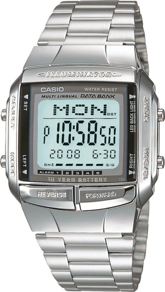 CASIO DB-360-1ADF TELEFON HAFIZALI METAL DİJİTAL ERKEK KOL SAATİ