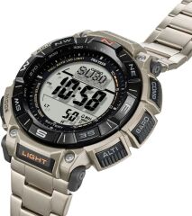 CASIO PRO TREK PRG-340T-7DR TİTANYUM PİLSİZ SOLAR BAROMETRE-PUSULA-TERMOMETRELİ ERKEK KOL SAATİ