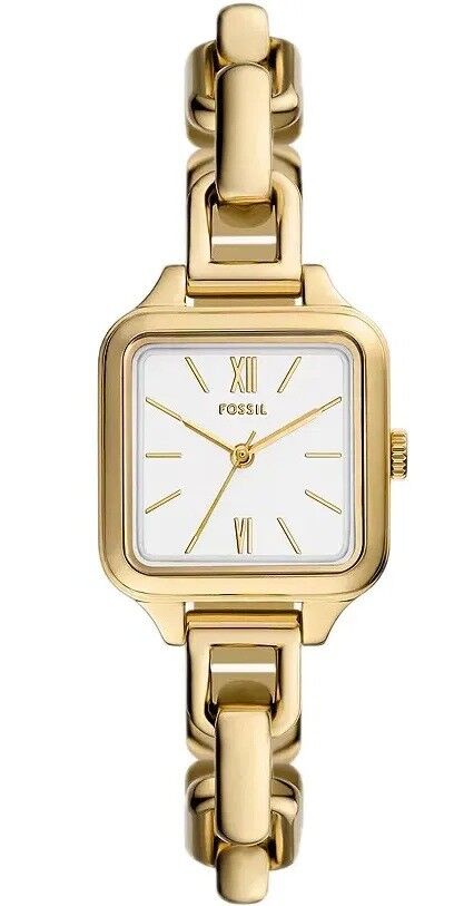 FOSSIL FBQ5008 ALTIN KAPLAMA KARE KADIN KOL SAATİ