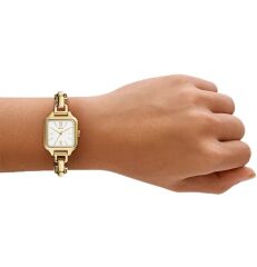 FOSSIL FBQ5008 ALTIN KAPLAMA KARE KADIN KOL SAATİ