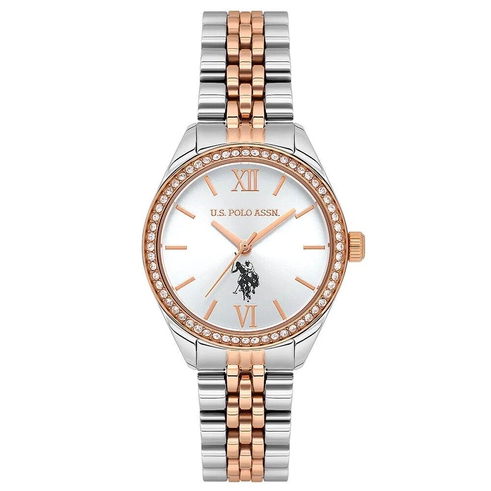 U.S. POLO ASSN. USPA2085-06 ROSE GOLD TAŞLI KADIN KOL SAATİ