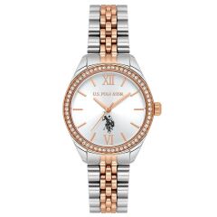U.S. POLO ASSN. USPA2085-06 ROSE GOLD TAŞLI KADIN KOL SAATİ