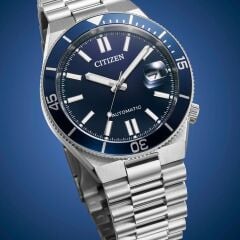 CITIZEN NJ0230-59L PİLSİZ OTOMATİK SAFİR CAM ÇELİK ERKEK KOL SAATİ