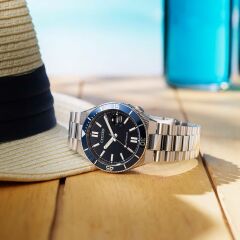 CITIZEN NJ0230-59L PİLSİZ OTOMATİK SAFİR CAM ÇELİK ERKEK KOL SAATİ
