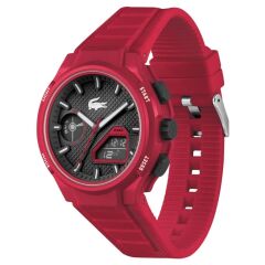 LACOSTE LAC2011368 KIRMIZI SİLİKON KORDON ANALOG/DİJİTAL ERKEK KOL SAATİ