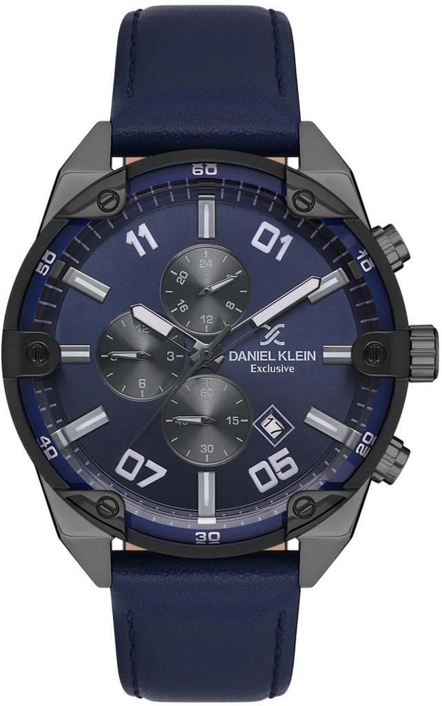 DANIEL KLEIN DK101-DKE.1.10532-3 LACİVERT DERİ KORDON ERKEK KOL SAATİ