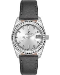 DANIEL KLEIN DK101-DK.1.13714-1 GRİ DERİ KORDON TAŞLI KADIN KOL SAATİ