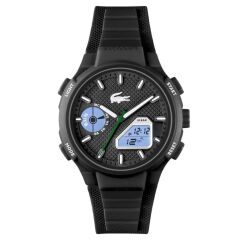 LACOSTE LAC2011365 SİYAH SİLİKON KORDON ANALOG/DİJİTAL ERKEK KOL SAATİ