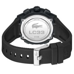 LACOSTE LAC2001434 SİYAH SİLİKON KORDON ANALOG/DİJİTAL KADIN KOL SAATİ