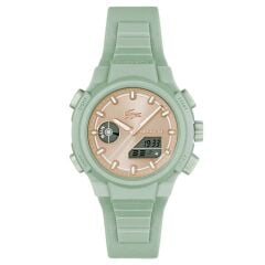 LACOSTE LAC2001433 YEŞİL SİLİKON KORDON ANALOG/DİJİTAL KADIN KOL SAATİ