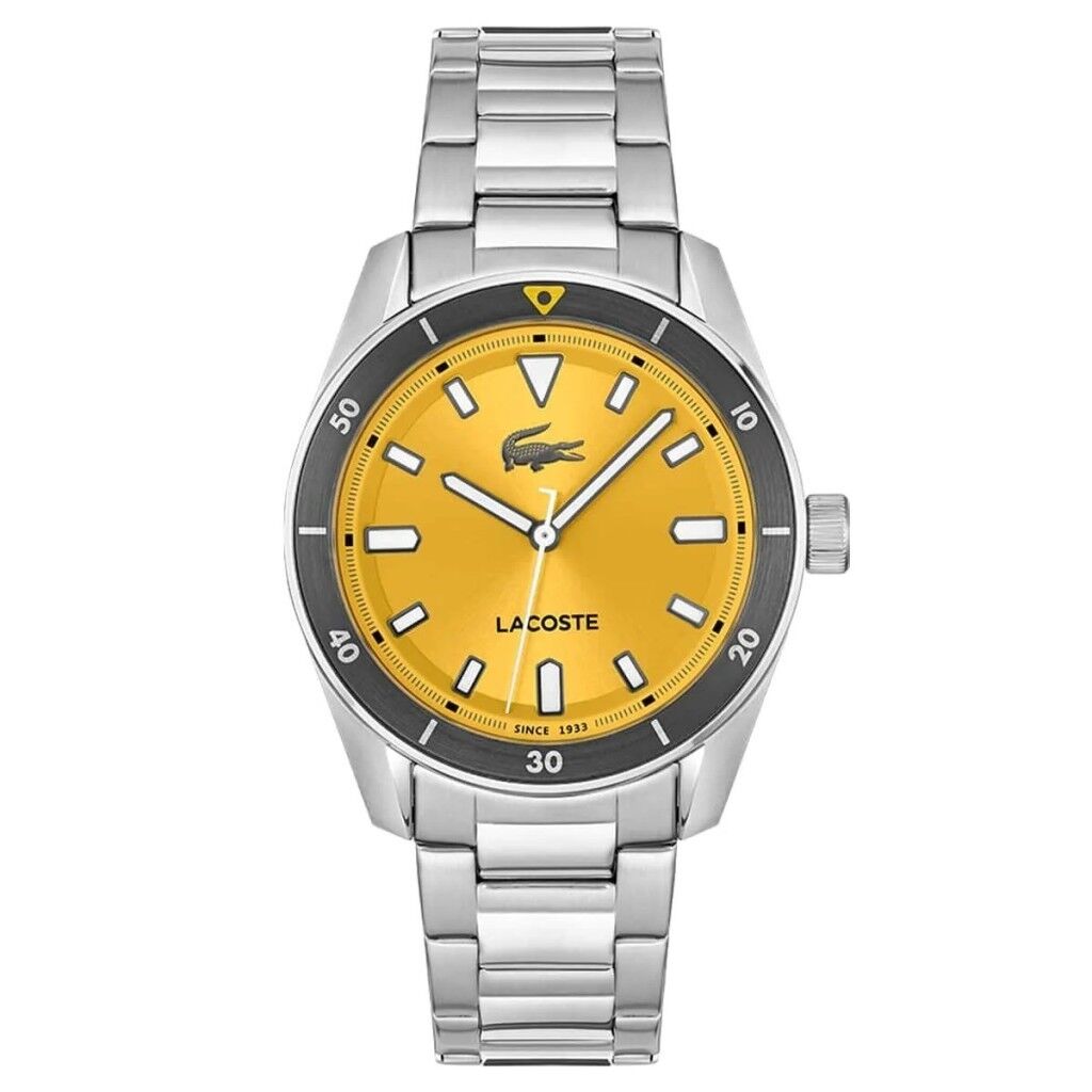 LACOSTE LAC2011426 SARI KADRAN ÇELİK ERKEK KOL SAATİ