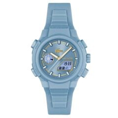 LACOSTE LAC2001431 MAVİ SİLİKON KORDON ANALOG/DİJİTAL KADIN KOL SAATİ