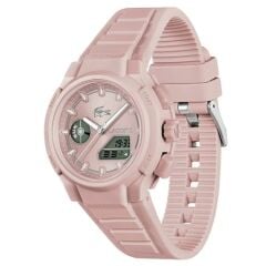 LACOSTE LAC2001429 PEMBE SİLİKON KORDON ANALOG/DİJİTAL KADIN KOL SAATİ