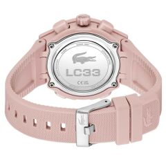 LACOSTE LAC2001429 PEMBE SİLİKON KORDON ANALOG/DİJİTAL KADIN KOL SAATİ