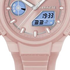 LACOSTE LAC2001429 PEMBE SİLİKON KORDON ANALOG/DİJİTAL KADIN KOL SAATİ