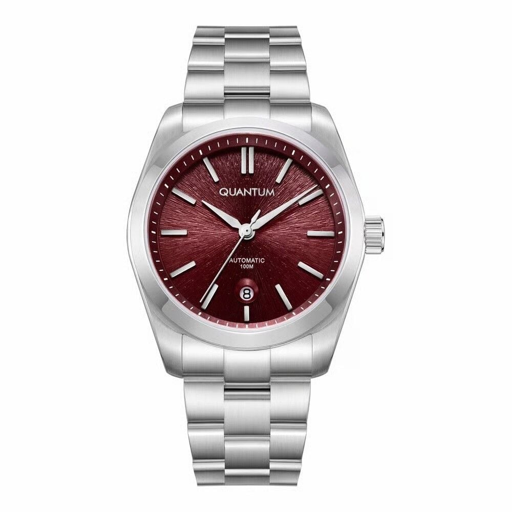 QUANTUM QMG1228B.380 PİLSİZ OTOMATİK BORDO KADRAN ÇELİK ERKEK KOL SAATİ
