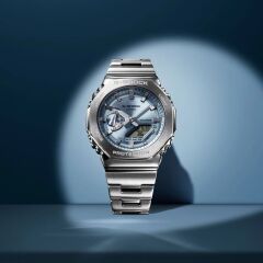 CASIO G-SHOCK GM-2110D-2ADR MAVİ KADRAN ANALOG/DİJİTAL ÇELİK ERKEK KOL SAATİ
