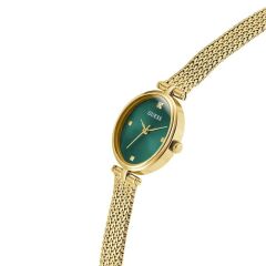 GUESS GUGW0935L2 PIRLANTALI ALTIN KAPLAMA YEŞİL KADRAN OVAL KADIN KOL SAATİ
