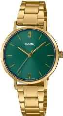 CASIO LTP-VT02G-3AUDF ALTIN KAPLAMA YEŞİL KADRAN KADIN KOL SAATİ