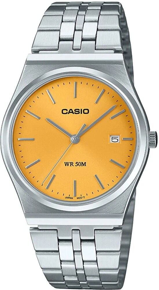 CASIO MTP-B145D-9AVDF SARI KADRAN ÇELİK ERKEK KOL SAATİ