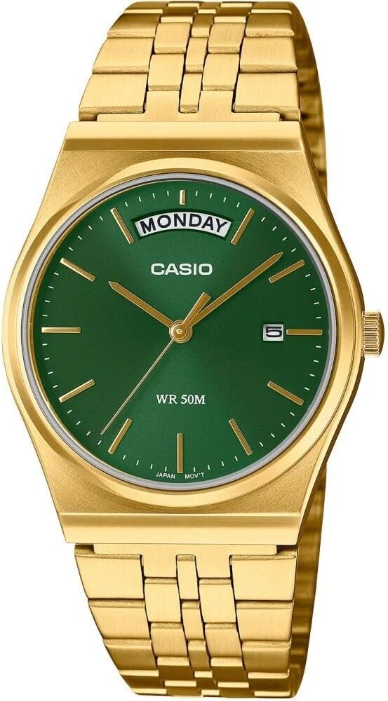 CASIO MTP-B146G-3AVDF ALTIN KAPLAMA YEŞİL KADRAN ERKEK KOL SAATİ