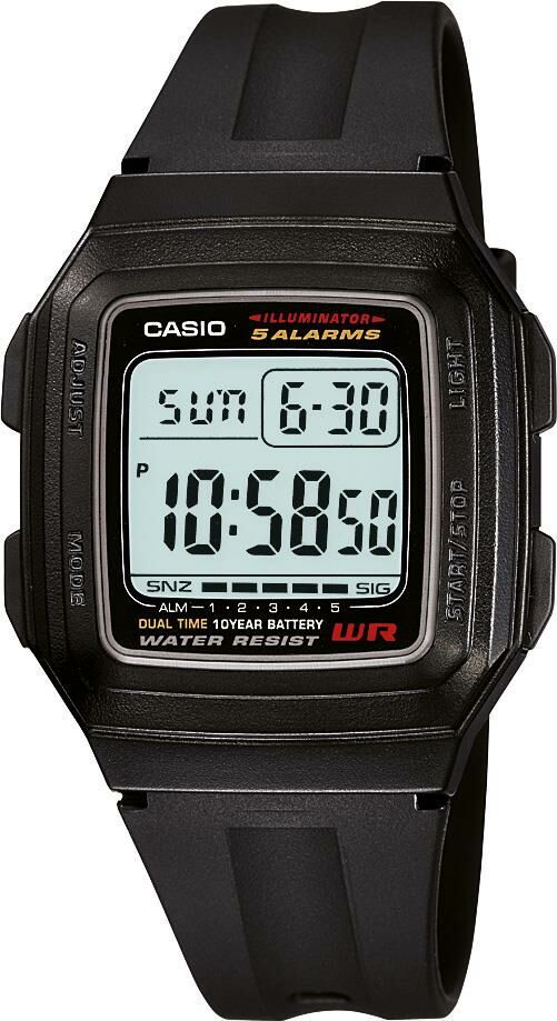 CASIO F-201WA-1ADF DİJİTAL SİLİKON KORDON ERKEK KOL SAATİ