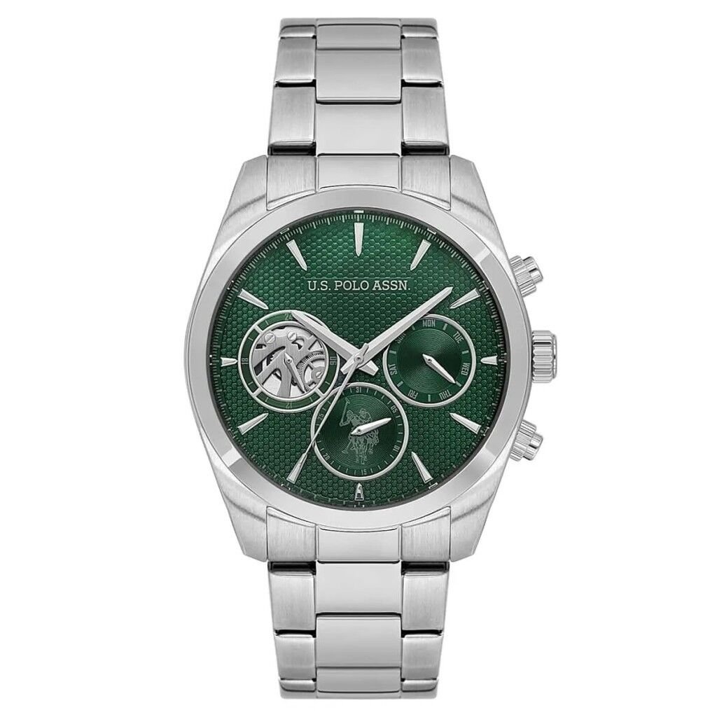 U.S. POLO ASSN. USPA1104-02 YEŞİL KADRAN ÇELİK ERKEK KOL SAATİ
