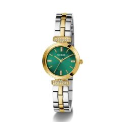 GUESS GUGW0762L6 ALTIN KAPLAMA YEŞİL KADRAN TAŞLI KADIN KOL SAATİ