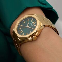 GUESS GUGW0873L2 YEŞİL KADRAN ALTIN KAPLAMA KADIN KOL SAATİ