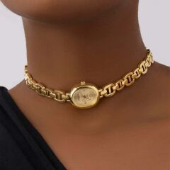 GUESS GUGW0940L2 ALTIN KAPLAMA OVAL KADIN KOL SAATİ