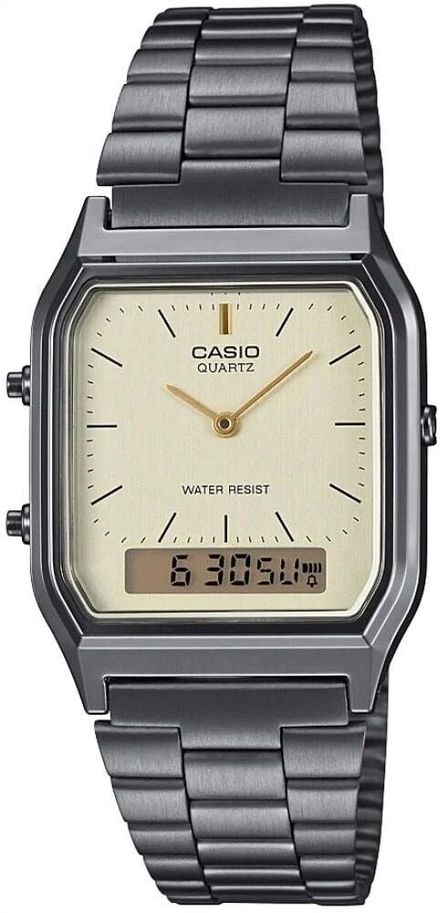 CASIO AQ-230GG-9ADF FÜME İYON KAPLAMA ANALOG DİJİTAL DİKDÖRTGEN UNISEX KOL SAATİ