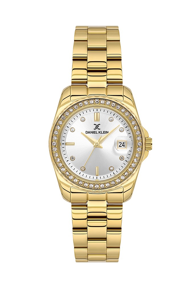 DANIEL KLEIN DK102-DK.6.14134-2 ALTIN KAPLAMA TAŞLI KADIN KOL SAATİ