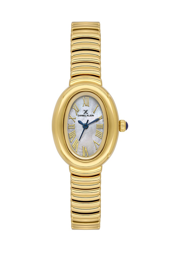 DANIEL KLEIN DK.3.10056-2 ALTIN KAPLAMA OVAL KADIN KOL SAATİ