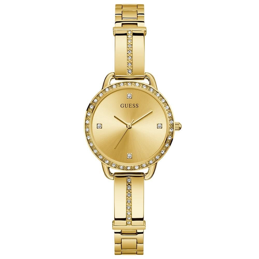 GUESS GUGW0022L2 ALTIN KAPLAMA TAŞLI BAYAN KOL SAATİ