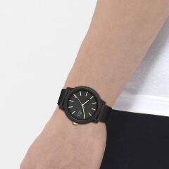 LACOSTE LAC2011233 SİYAH SİLİKON KORDON UNISEX KOL SAATİ