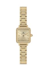 MOMENTUS SS402G-08SG ALTIN KAPLAMA KARE TAŞLI KADIN KOL SAATİ