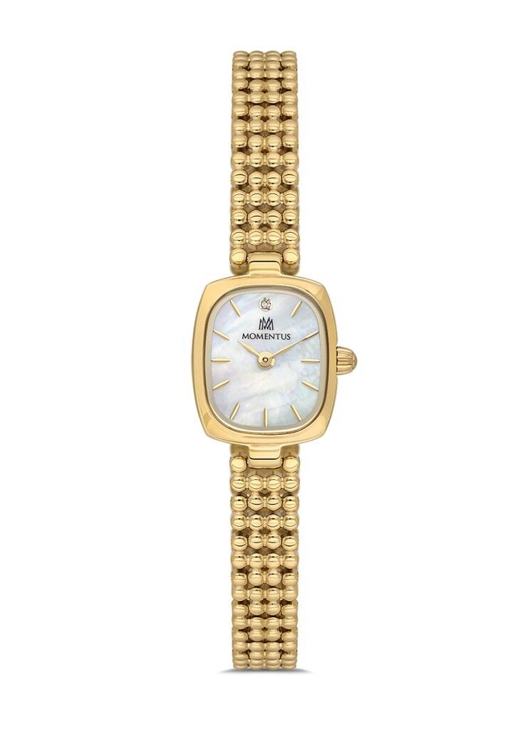 MOMENTUS CW314G-09SG ALTIN KAPLAMA DİKDÖRTGEN KADIN KOL SAATİ