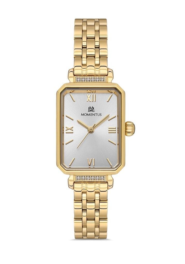 MOMENTUS SS223G-02SG ALTIN KAPLAMA DİKDÖRTGEN KADIN KOL SAATİ