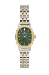 DANIEL KLEIN DK102-DKE.1.10758-6 ALTIN KAPLAMA YEŞİL KADRAN OVAL KADIN KOL SAATİ