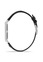 HISLON CL150S-04BS İNCE SLİM KLASİK SİYAH DERİ KORDON DİKDÖRTGEN SAFİR CAM ERKEK KOL SAATİ